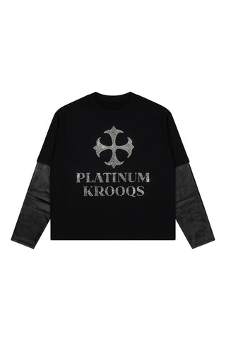 Lambskin Double Layered Long Sleeve (Jet Black)